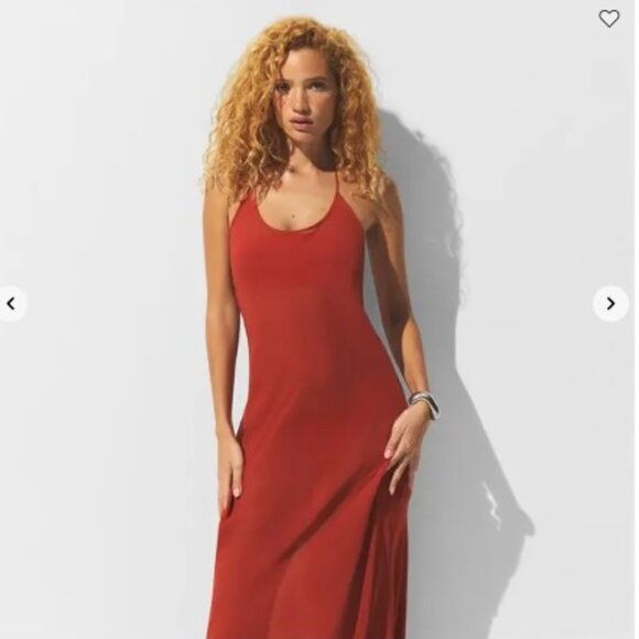 SKIMS Auburn Sheer Cover-Up Long Halter Dress 2X - Picture 2 of 6